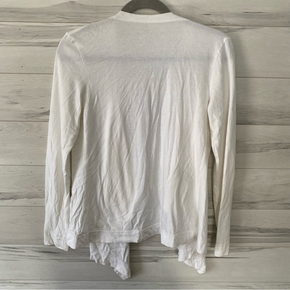 𝅺pact White Asymmetrical Organic Cotton cardigan XS - Picture 4 of 8